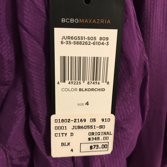 Brand new BCBG MaXazria purple black dress - Picture 4 of 6
